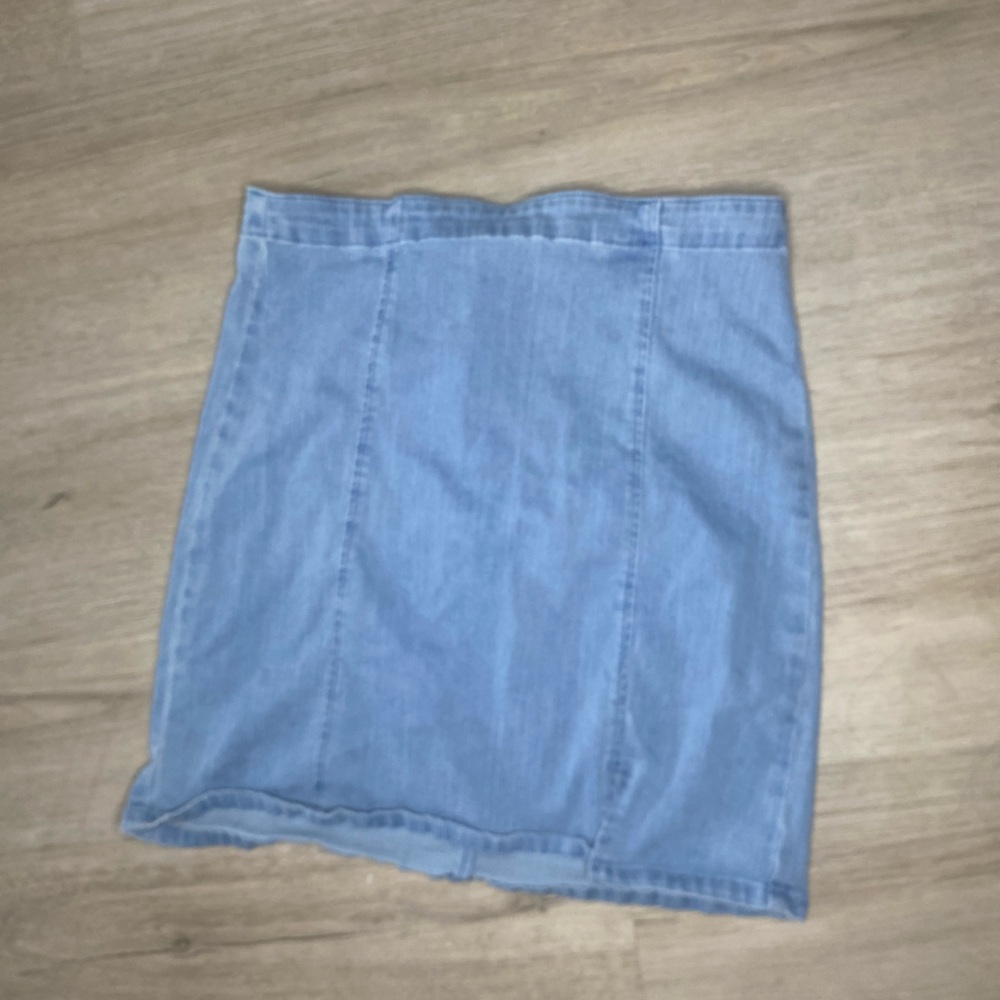 Light Blue Denim Skirt